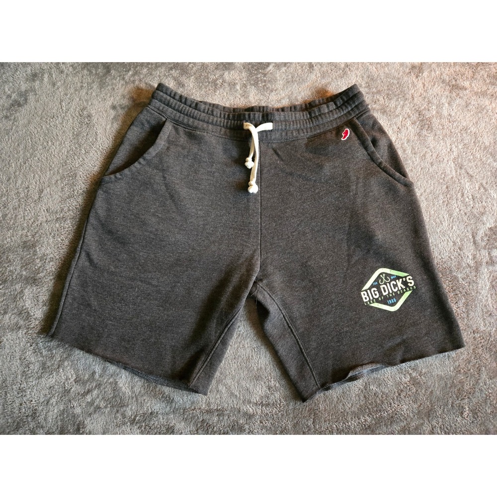 League 91 Shorts Mens XL Gray Big Dicks Lake of the Ozarks Good Fleece Raw Hem